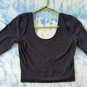 Lululemon Athletica Black Crop Top